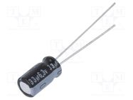 Capacitor: electrolytic; THT; 33uF; 6.3VDC; Ø5x9mm; Pitch: 2mm; ±20% NICHICON