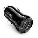 Ugreen car charger 2x USB 24W 4.8 A (2x 2.4 A) black (50875), Ugreen
