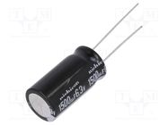 Capacitor: electrolytic; THT; 1500uF; 6.3VDC; Ø12.5x25mm; ±20% NICHICON