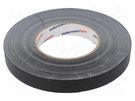 Tape: textile; W: 19mm; L: 50m; Thk: 0.31mm; black; 64N/cm; 10%; rubber HELLERMANNTYTON