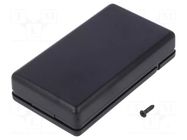 Enclosure: multipurpose; X: 60mm; Y: 107mm; Z: 24mm; RC; ABS; black TEKO