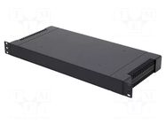 Enclosure: rack mounting; Standard: 19"; 1U; black; Z: 43mm; X: 431mm GAINTA