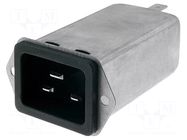 Connector: AC supply; socket; male; 20A; 250VAC; C20 (I); 5130 SCHURTER