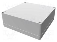 Enclosure: multipurpose; X: 160mm; Y: 160mm; Z: 60mm; 1554; grey; IP66 HAMMOND