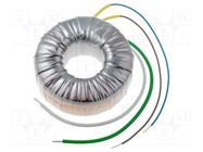 Transformer: toroidal; 100VA; 230VAC; 230V; 0.435A; Leads: cables TALEMA