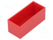 Enclosure: designed for potting; X: 22mm; Y: 52mm; Z: 21mm; red TEKO