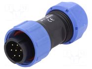 Connector: circular; plug; male; PIN: 7; IP68; SP17; 6÷10mm; 5A; 400V WEIPU