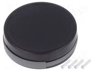 Enclosure: multipurpose; Z: 13mm; black; SUI-TEK; Ø: 47mm TEKO