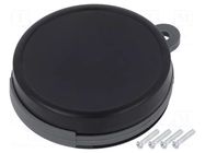 Enclosure: multipurpose; Z: 13mm; black; SUI-TEK; with holder TEKO