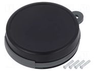Enclosure: multipurpose; Z: 13mm; black; SUI-TEK; with holder TEKO
