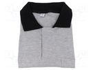 Polo shirt; ESD; L (unisex); carbon fiber; grey ELME
