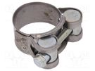 T-bolt clamp; W: 18mm; Clamping: 26÷28mm; chrome steel AISI 430; S MPC INDUSTRIES