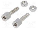 Set of screws for D-Sub; UNC 4-40; Spanner: 4.75mm NINIGI