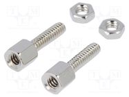 Set of screws for D-Sub; UNC 4-40; Spanner: 4.75mm 