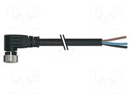 Cable: for sensors/automation; M8; PIN: 4; angled; 5m; plug; 60VDC MURRELEKTRONIK