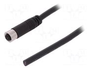 Connector: M8; 2m; female; PIN: 4; 3A; 30V; IP67; straight; plug AMPHENOL LTW