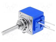 Potentiometer: shaft; single turn; 5kΩ; 2W; ±10%; 3.18mm; linear BOURNS