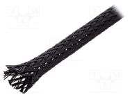 Polyester braid; ØBraid : 3÷10nom.6mm; PET,polyester; black HELLERMANNTYTON