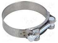 T-bolt clamp; W: 24mm; Clamping: 86÷91mm; chrome steel AISI 430; S MPC INDUSTRIES