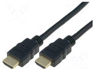 Cable; HDMI plug,both sides; PVC; HDMI 2.0; ARC,HDMI CEC; 2m DIGITUS