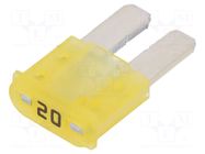 Fuse: fuse; 20A; 32VDC; automotive; 9.1mm; MICRO2; MINI LITTELFUSE