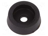 Foot; H: 5mm; black; ABS; Dim: Ø14mm; Ømount.hole: 2.9mm MASZCZYK