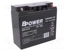 Re-battery: acid-lead; 12V; 18Ah; AGM; maintenance-free; 5.6kg; BPE BPOWER