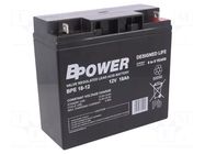 Re-battery: acid-lead; 12V; 18Ah; AGM; maintenance-free; 5.6kg; BPE BPOWER