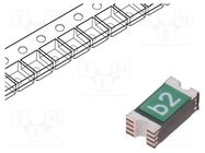 Fuse: PTC polymer; 2A; Imax: 100A; 0ZCJ; 1206 BEL FUSE