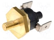 Sensor: thermostat; NC; 90°C; 16A; 250VAC; connectors 6,3mm; ±15°C TOMIC