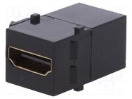 Coupler; socket; female x2; HDMI socket x2; gold-plated; Keystone 