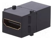 Coupler; socket; female x2; HDMI socket x2; gold-plated; straight LOGILINK