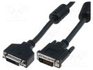 Cable; dual link; DVI-D (24+1) socket,DVI-D (24+1) plug; PE; 5m DIGITUS