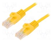 Patch cord; U/UTP; 5e; stranded; CCA; PVC; yellow; 1.5m; 26AWG LOGILINK