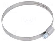 Worm gear clamp; W: 9mm; Clamping: 70÷90mm; chrome steel AISI 430 MPC INDUSTRIES