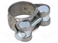 T-bolt clamp; W: 18mm; Clamping: 23÷25mm; chrome steel AISI 430; S MPC INDUSTRIES