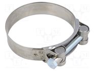 T-bolt clamp; W: 24mm; Clamping: 86÷91mm; chrome steel AISI 430; S MPC INDUSTRIES