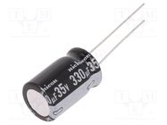 Capacitor: electrolytic; THT; 330uF; 35VDC; Ø12.5x20mm; Pitch: 5mm NICHICON