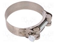 T-bolt clamp; W: 24mm; Clamping: 74÷79mm; chrome steel AISI 430; S MPC INDUSTRIES