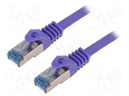 Patch cord; S/FTP; 6a; stranded; Cu; LSZH; violet; 7.5m; 27AWG LOGILINK