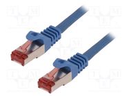 Patch cord; S/FTP; 6; stranded; Cu; LSZH; blue; 1.5m; 27AWG LOGILINK