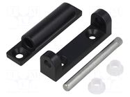 Hinge; Width: 24mm; zinc and aluminium alloy; black; H: 66mm RST ROZTOCZE