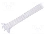 Insulating tube; silica fiber; white; max.1050°C; Øint: 4mm; L: 10m FAVIER