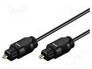 Cable; Toslink plug,both sides; 0.5m; Øcable: 2.2mm Goobay