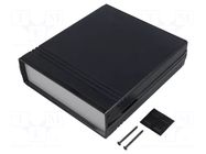 Enclosure: with panel; CAB; X: 154mm; Y: 173mm; Z: 47mm; ABS; black TEKO