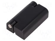 Hinge; Width: 35mm; zinc and aluminium alloy; black; H: 60mm RST ROZTOCZE