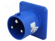 Connector: AC supply; socket; male; 63A; 230VAC; IEC 60309; IP44 PCE