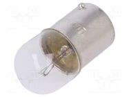 Filament lamp: automotive; BA15S SCC; transparent; 24V; 10W; LLB LUCAS
