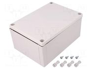 Enclosure: multipurpose; X: 130mm; Y: 180mm; Z: 85mm; MNX; grey; IK08 FIBOX