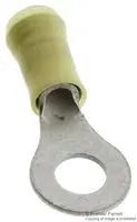 TERMINAL, RING TONGUE, 1/4", 10AWG, YEL
